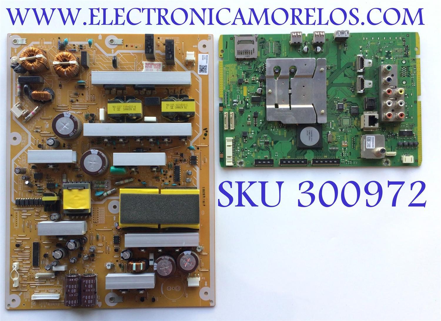 KIT DE TARJETAS PARA TV PANASONIC / MAIN TNPH0914 / FUENTE N0AE6KK00001 / PSC10351H / PANEL MC106FU1411 / MODELO TC-P42S30